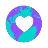 World Icon with a heart